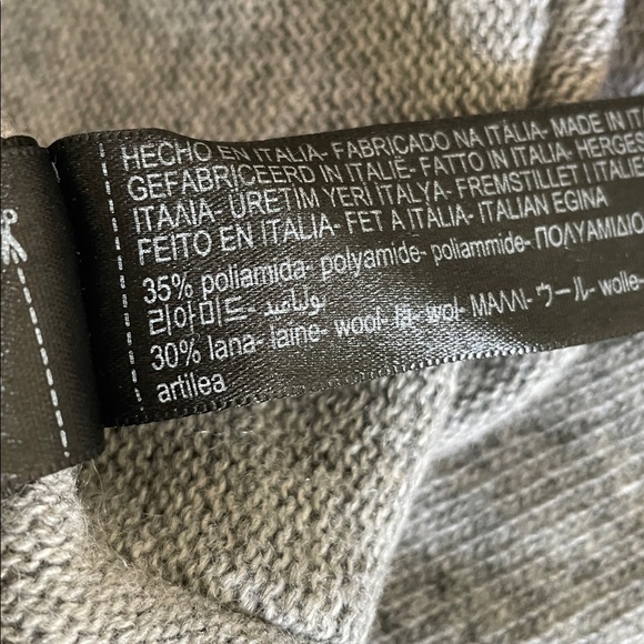 Massimo Dutti Wool Gray Rolled Edge cardigan xs - Picture 8 of 9